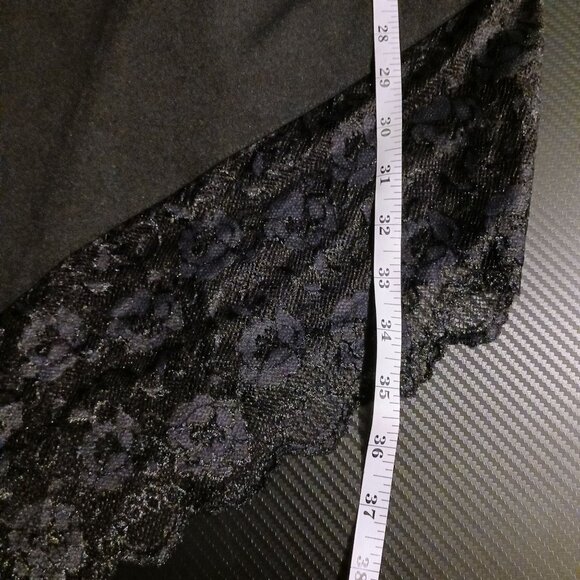 NEW Next Up Connected Apparel Juniors Lace Trim Asymmetric Party Slip Dress 5/6 - Picture 12 of 12